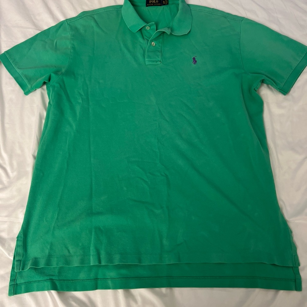Ralph Lauren Green Polo Shirt Classic Design